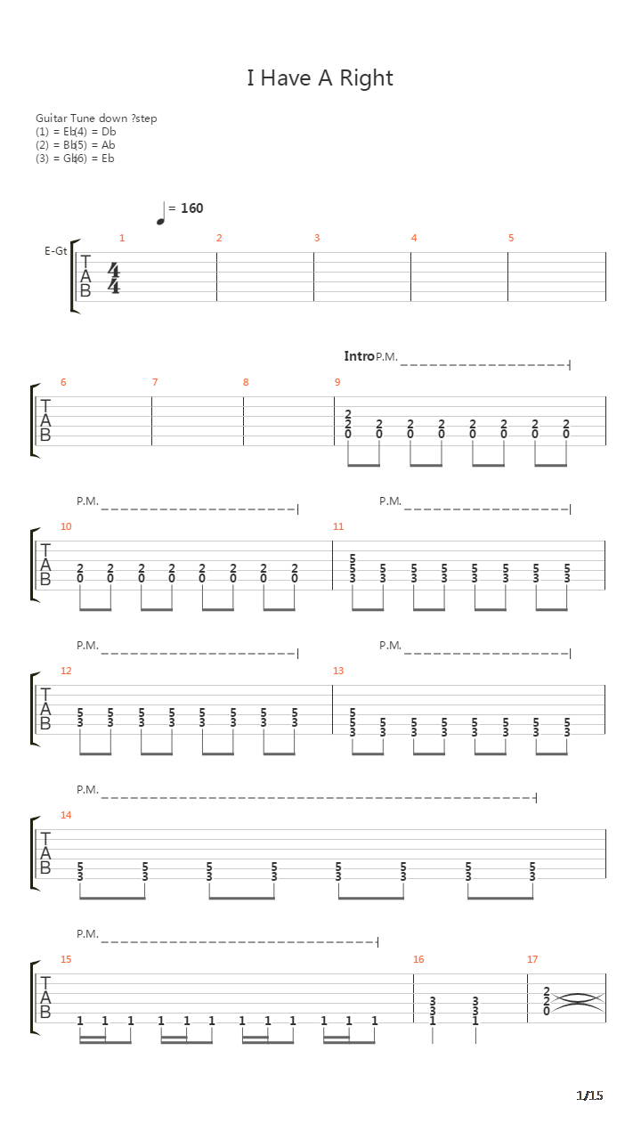 I Have A Right吉他谱