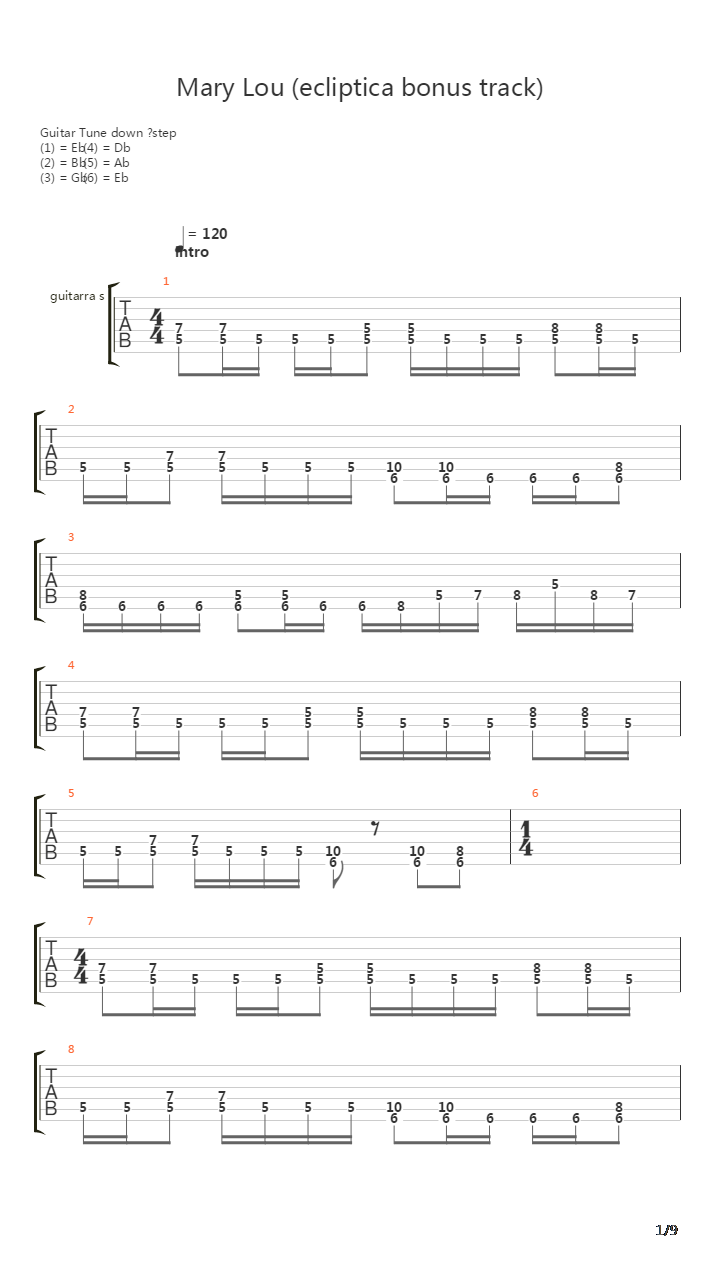 Mary Lou Ecliptica Bonus Track吉他谱