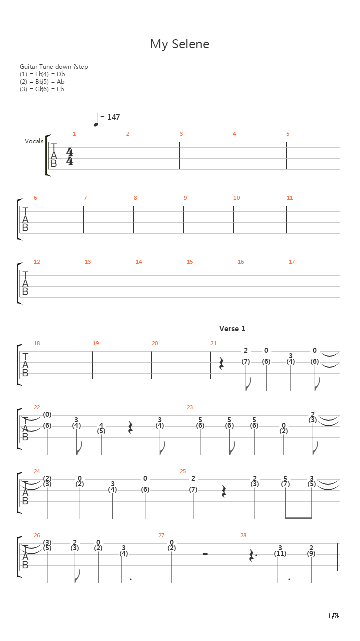 My Selene吉他谱