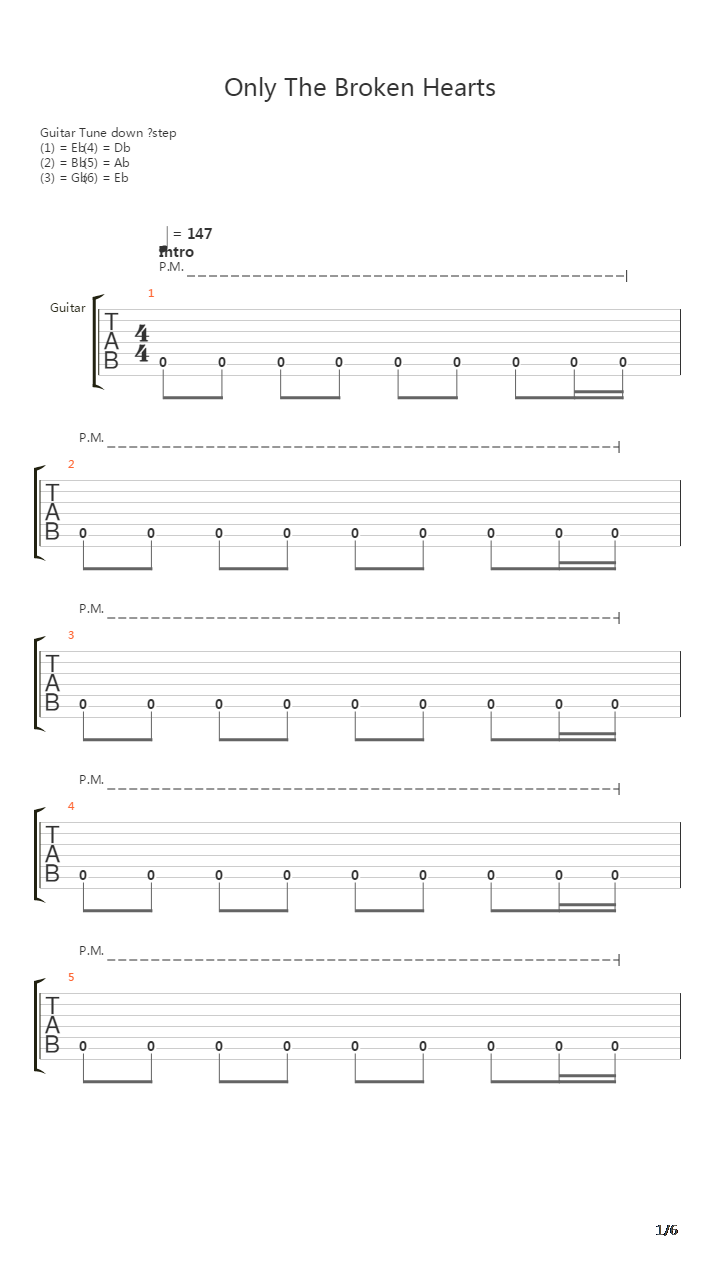 Only The Broken Hearts Make You Beautiful吉他谱