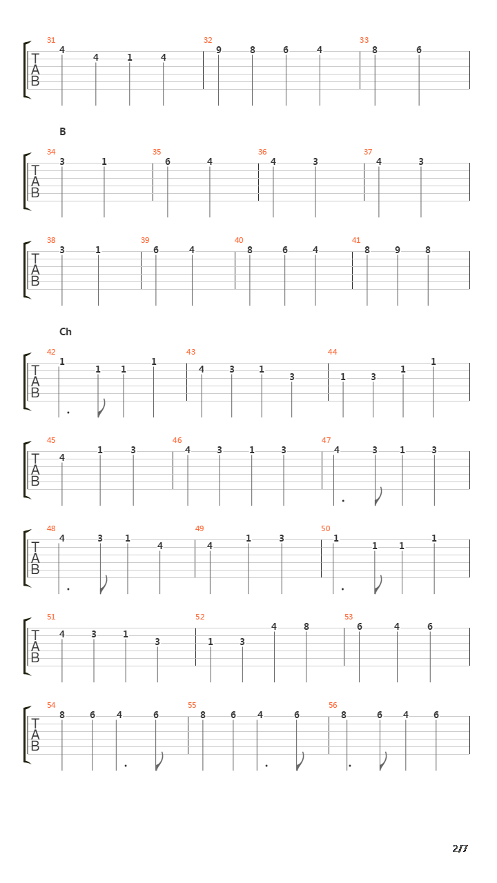 San Sebastian吉他谱