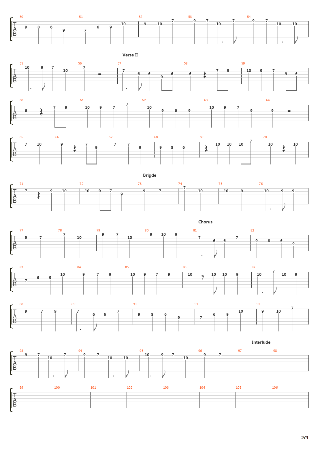 San Sebastian吉他谱