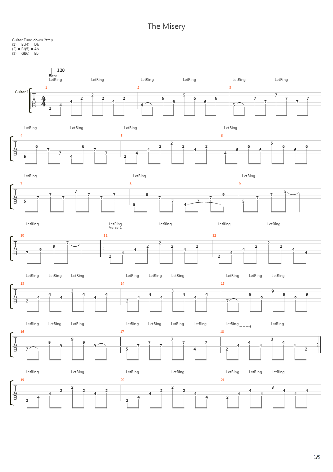The Misery吉他谱