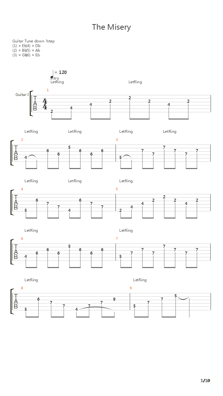 The Misery吉他谱