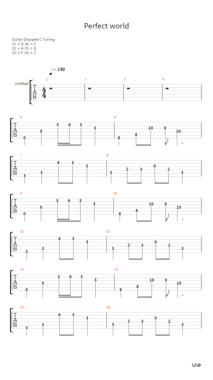 Perfect World吉他谱
