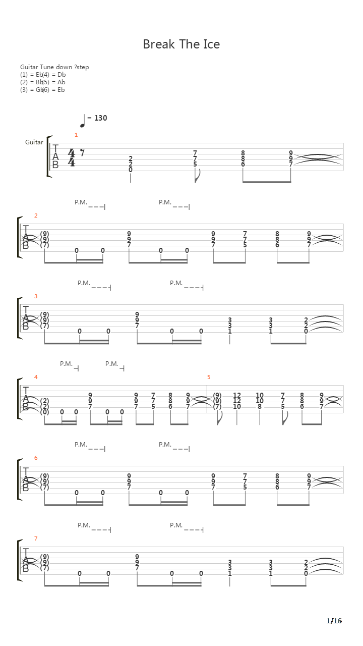 Break The Ice吉他谱