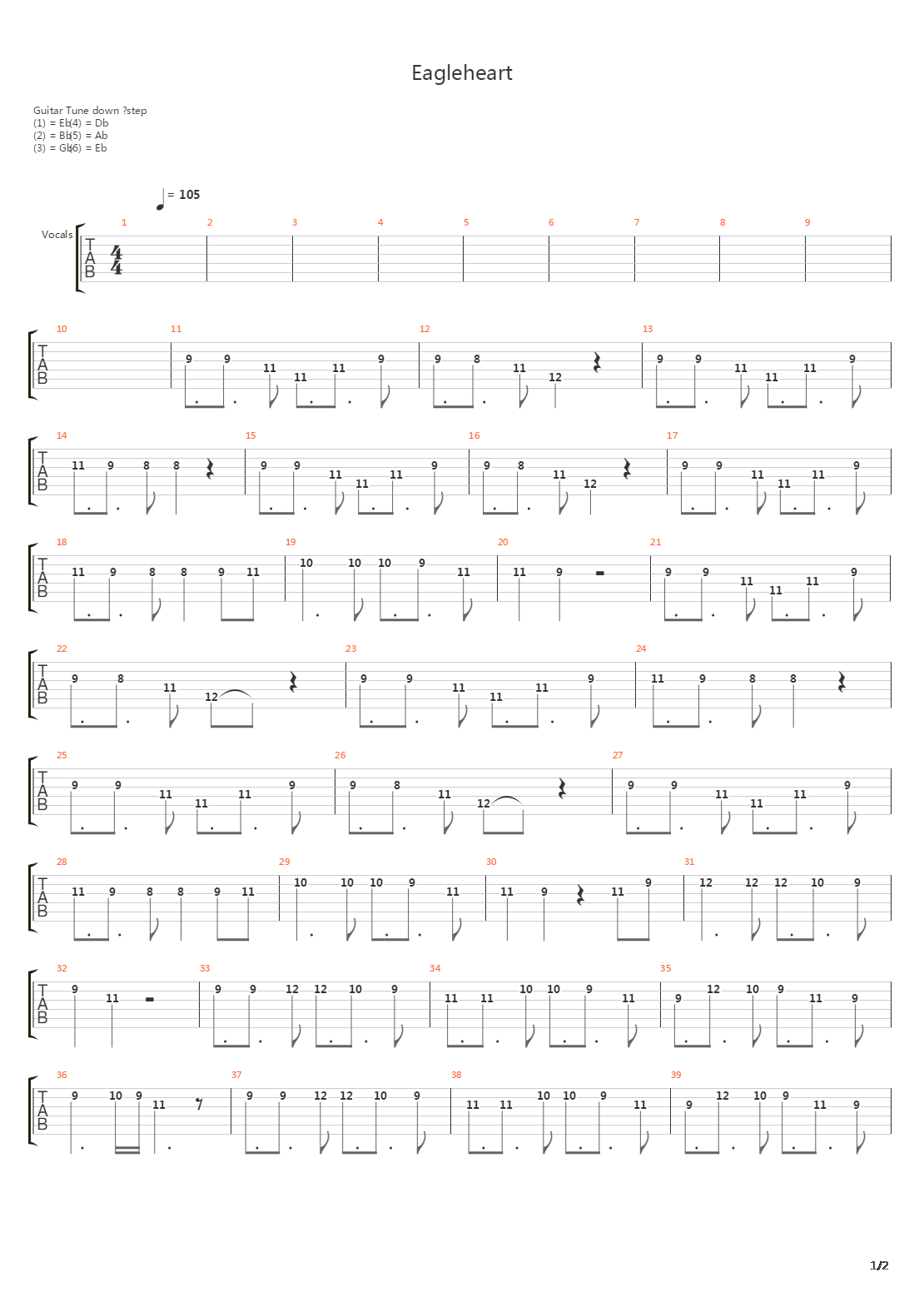 Eagleheart吉他谱