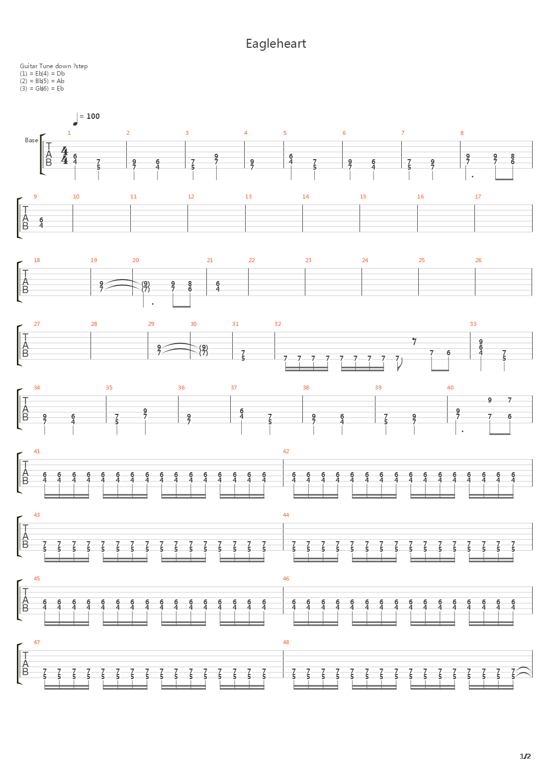 Eagleheart吉他谱