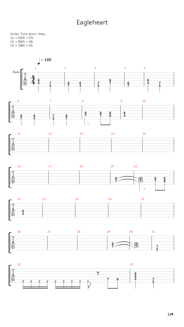 Eagleheart吉他谱