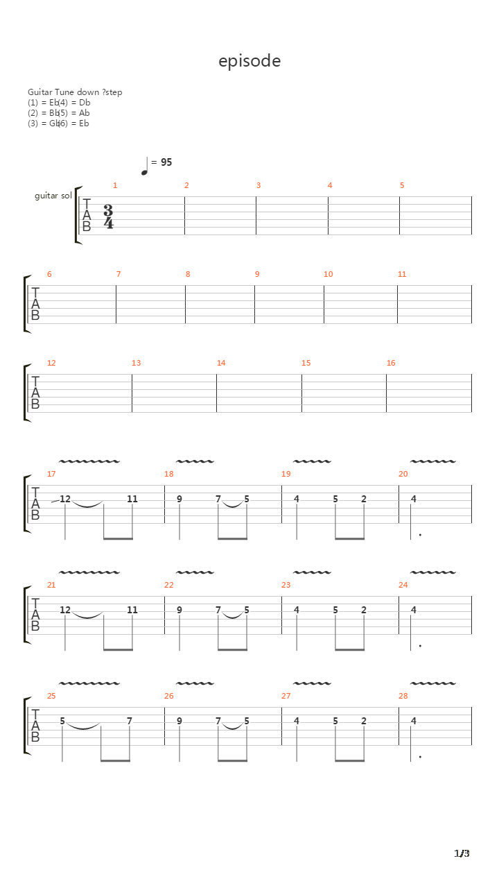 Episode吉他谱