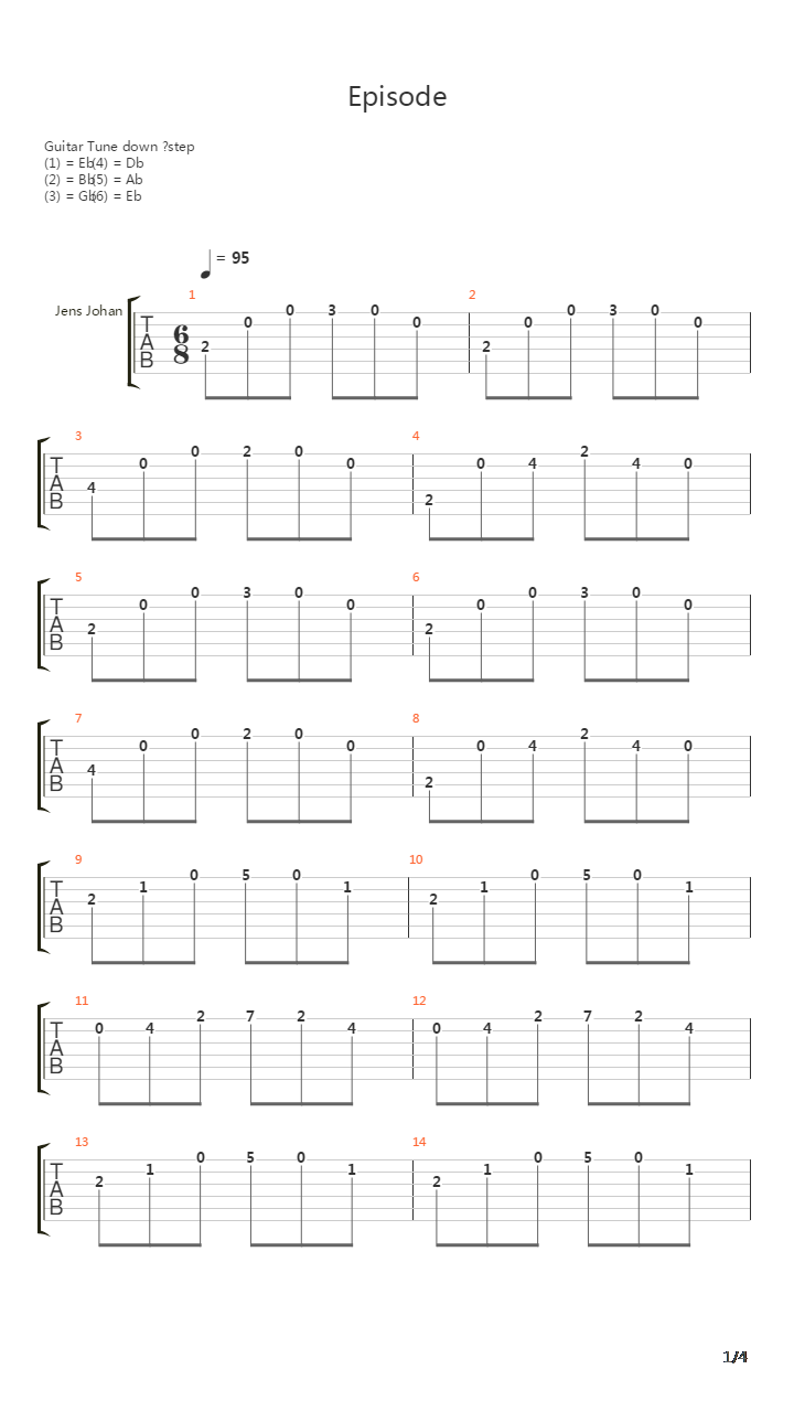 Episode吉他谱