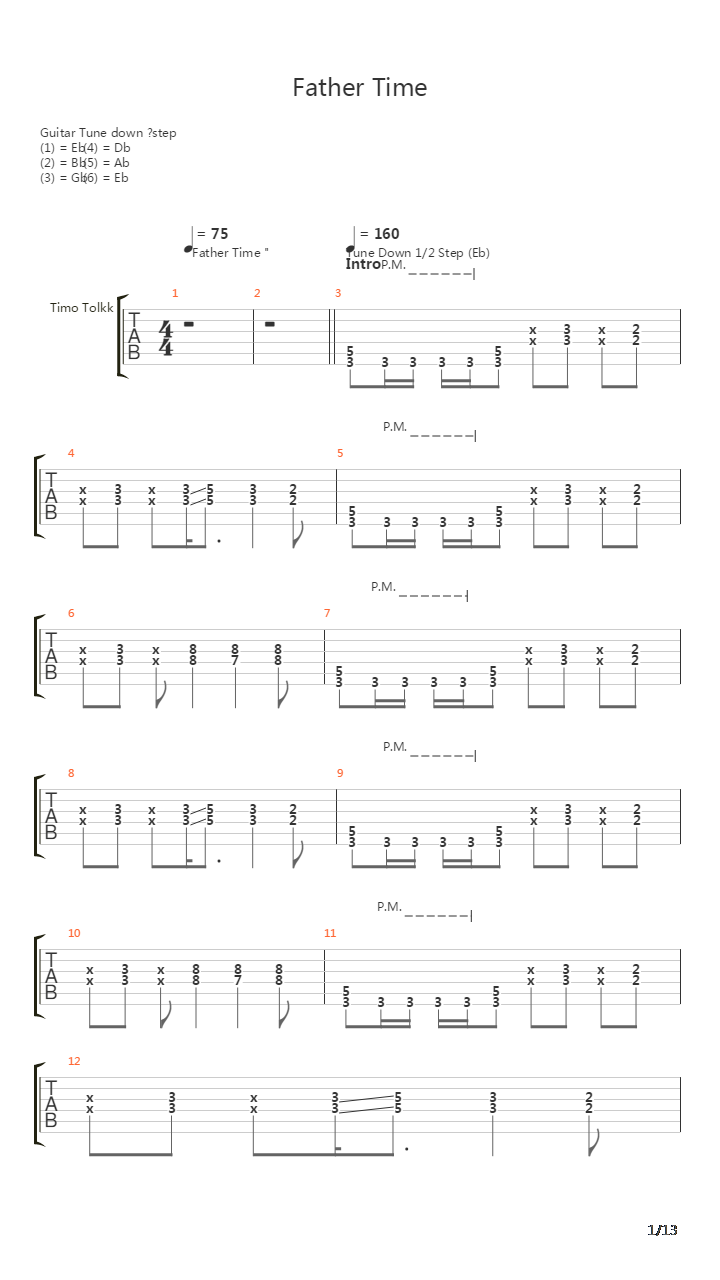 Father Time吉他谱