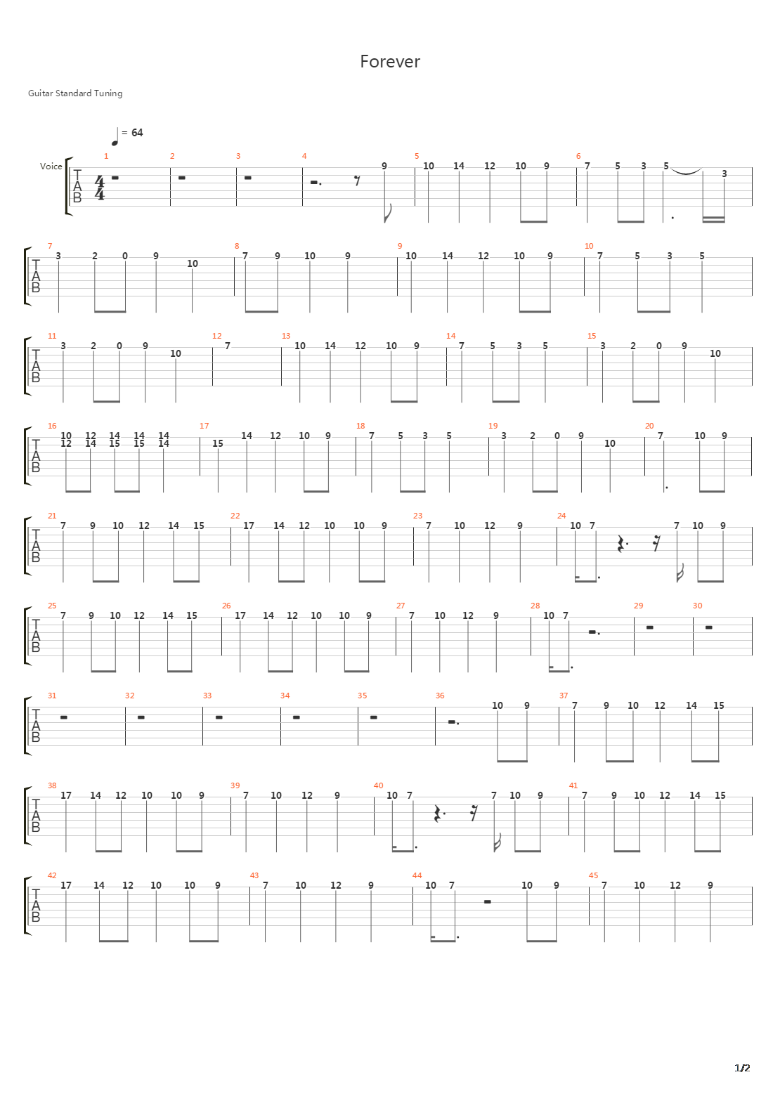 Forever吉他谱