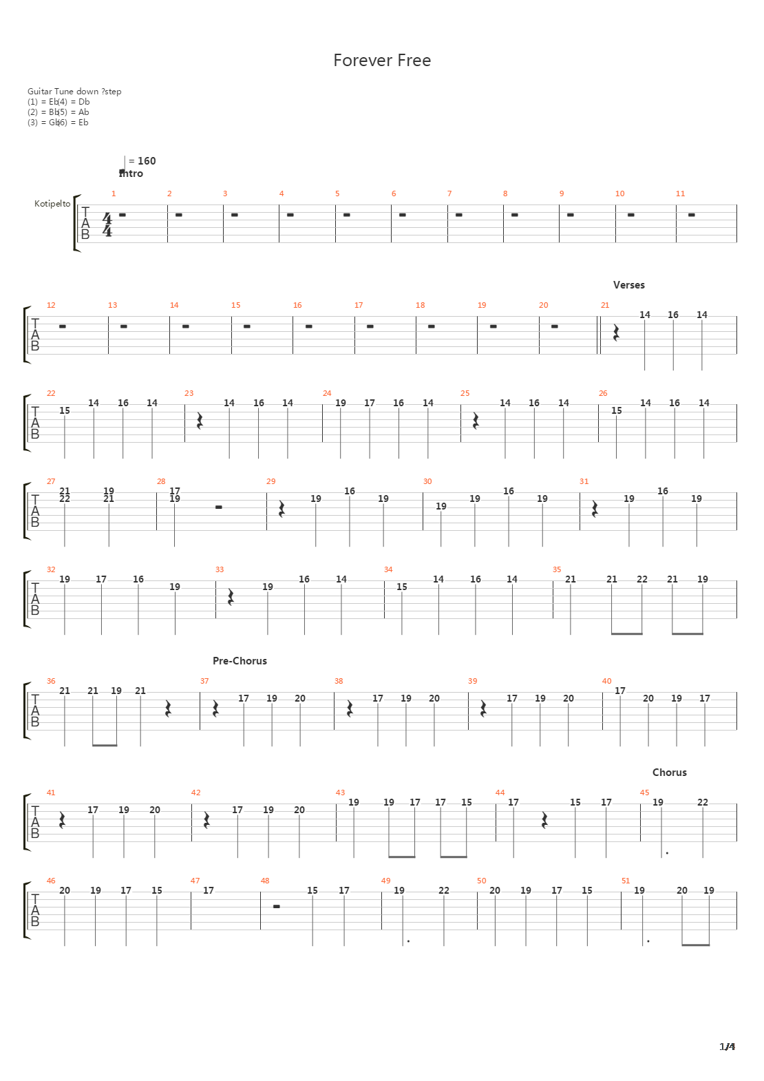 Forever Free吉他谱