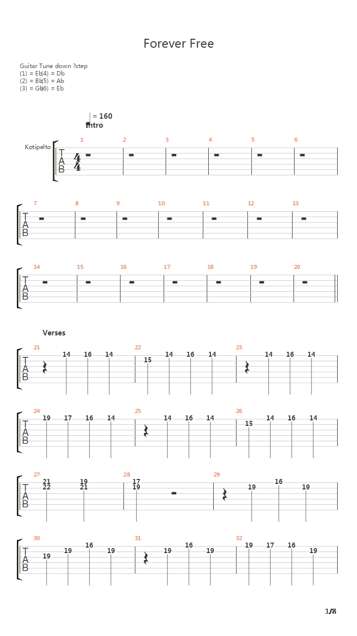 Forever Free吉他谱