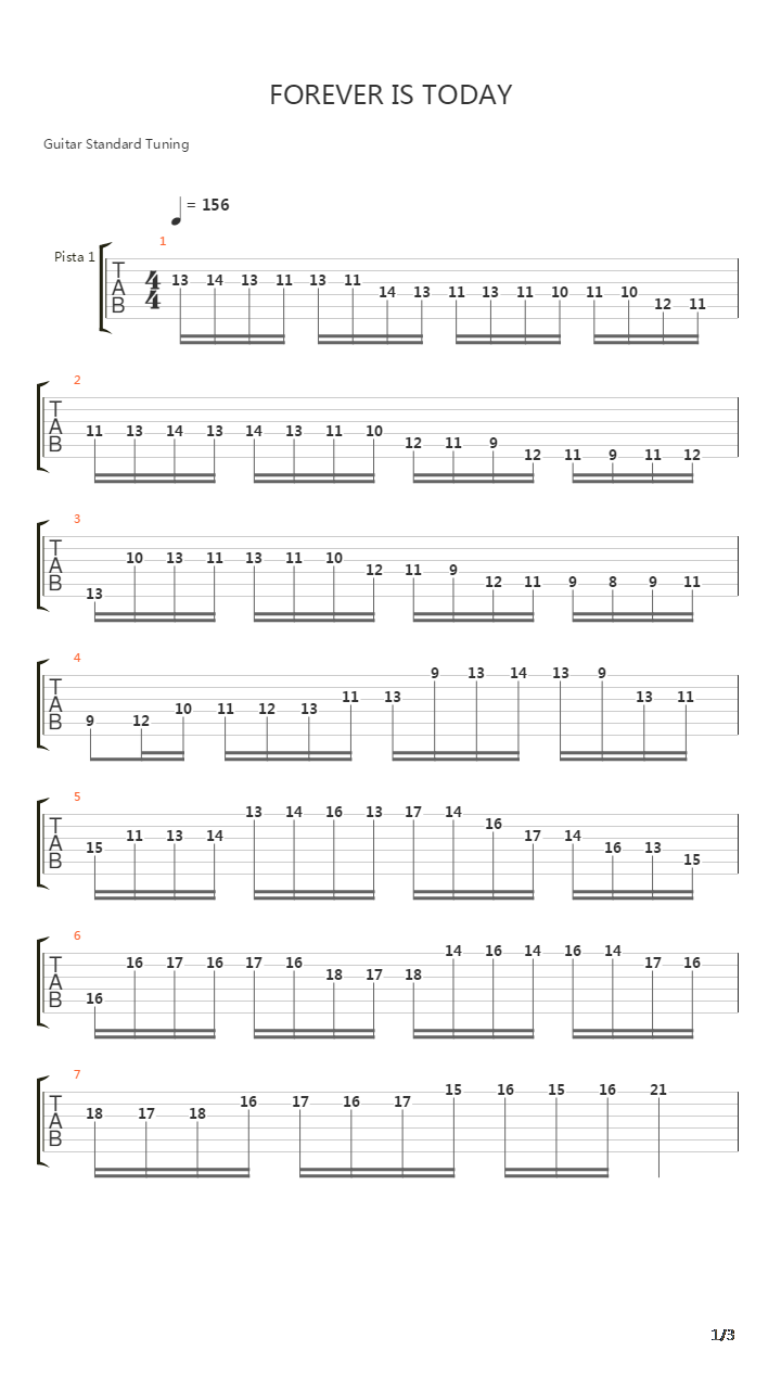 Forever Is Today吉他谱