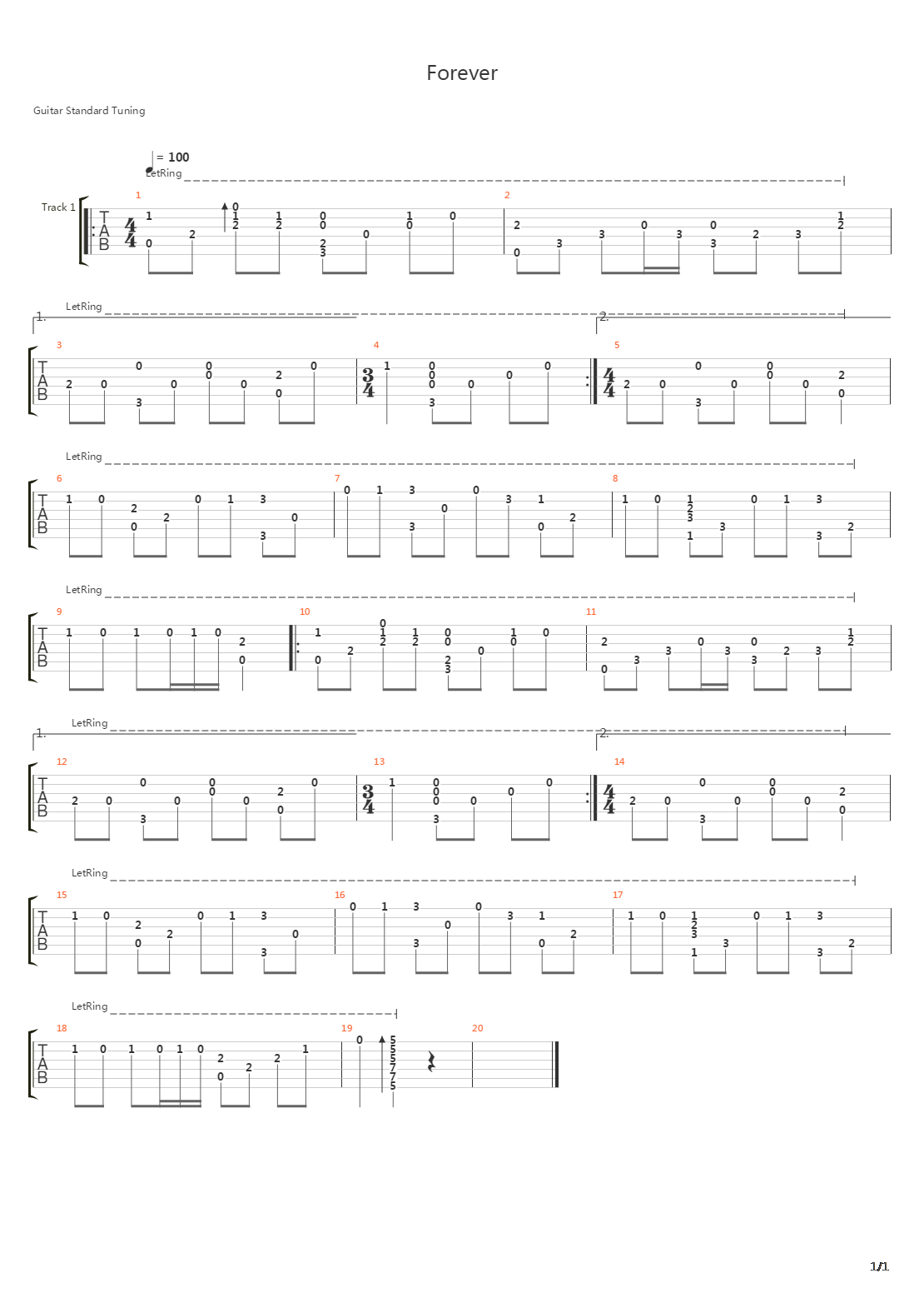 Forever吉他谱