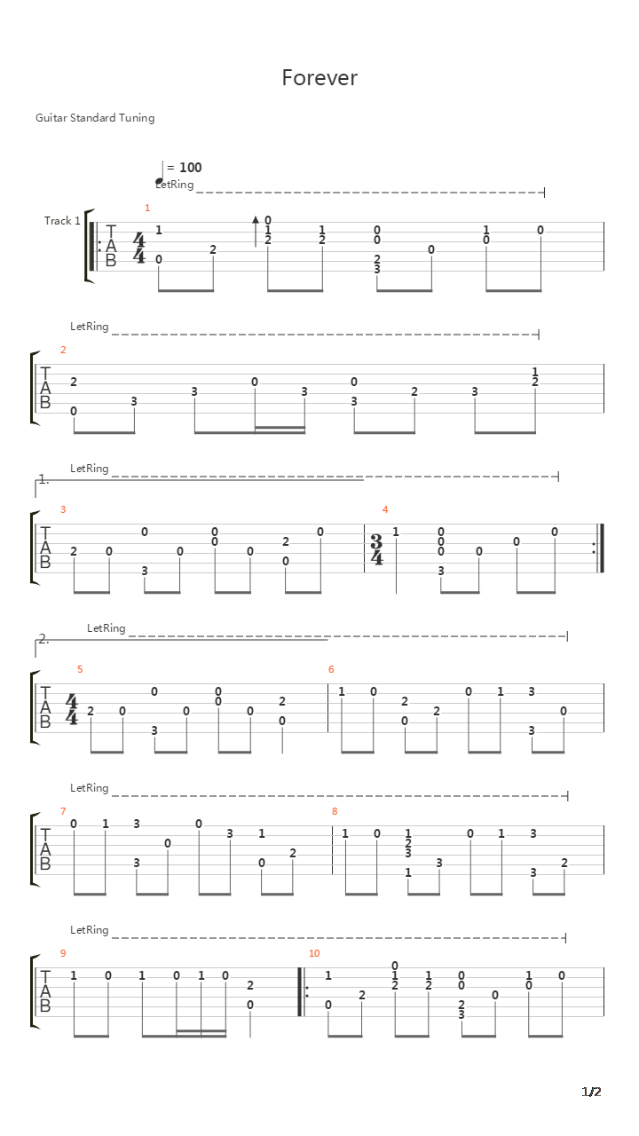 Forever吉他谱
