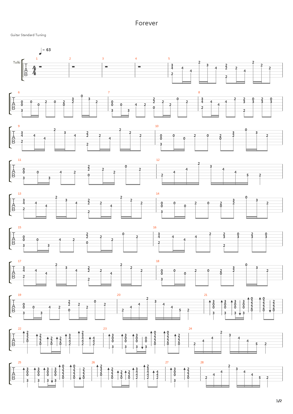 Forever吉他谱