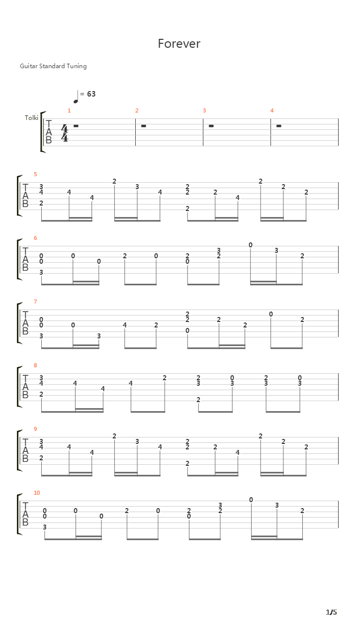 Forever吉他谱