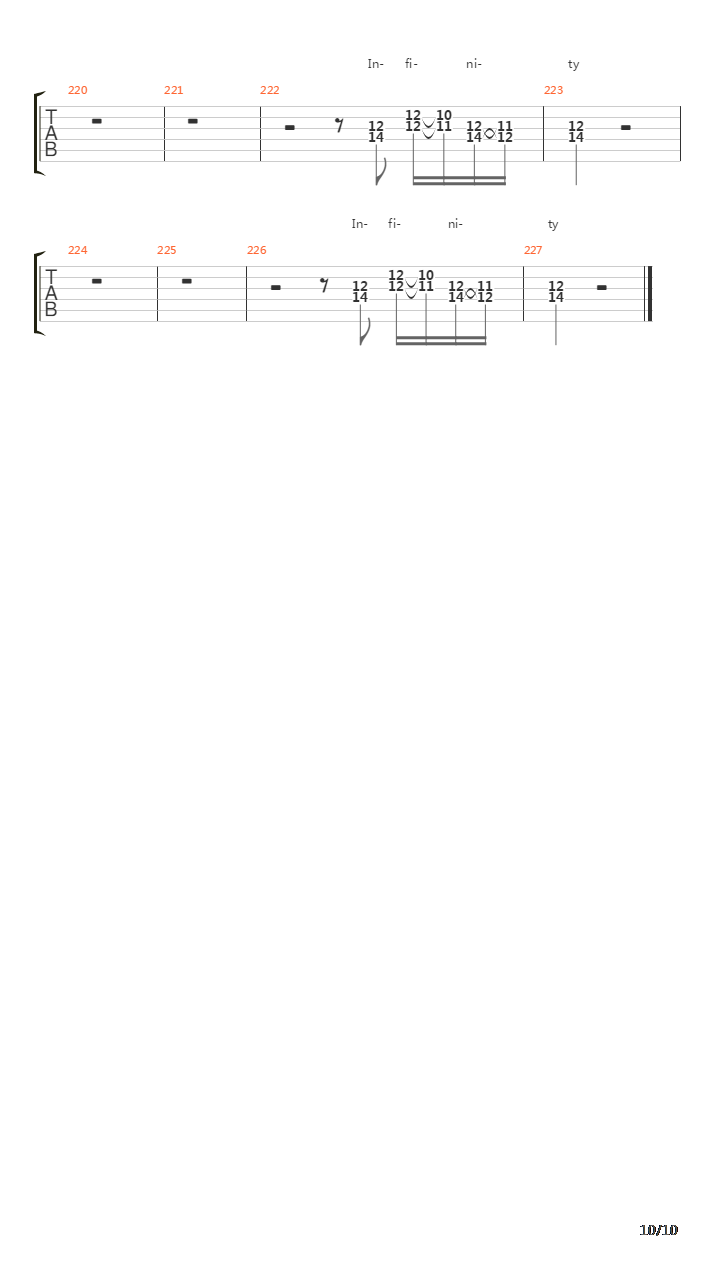 Infinity吉他谱