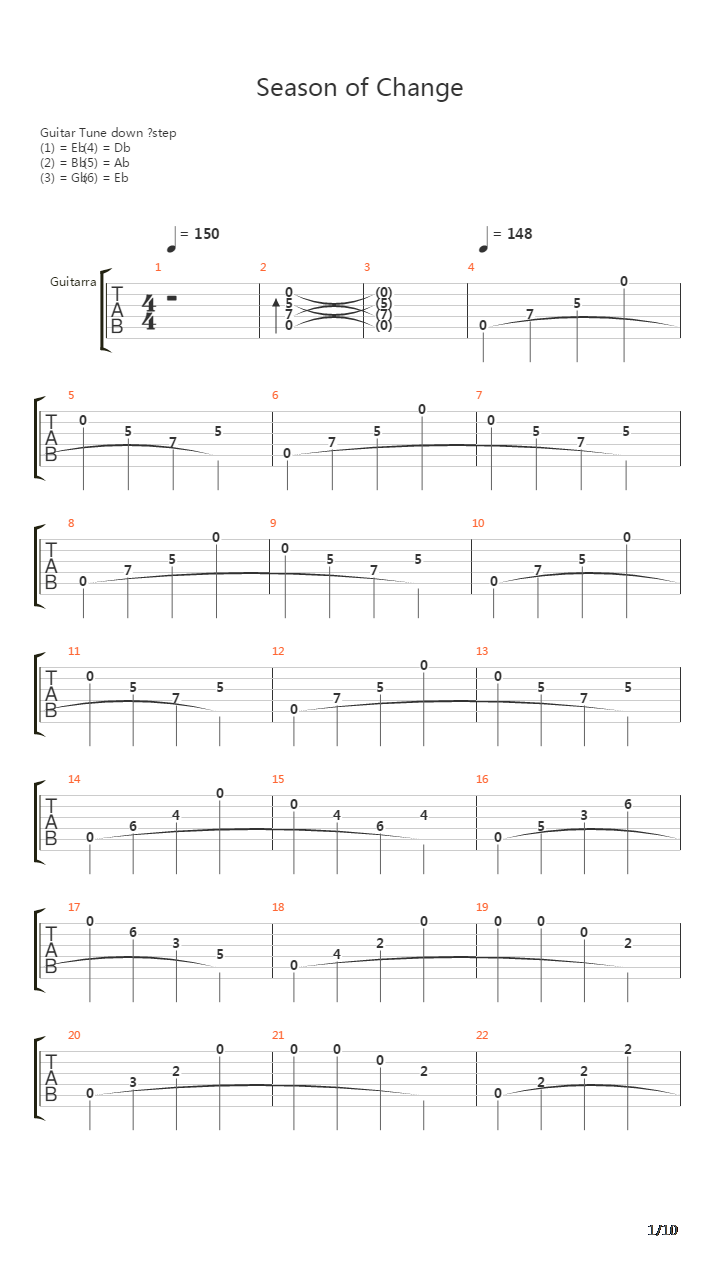 Season Of Change吉他谱