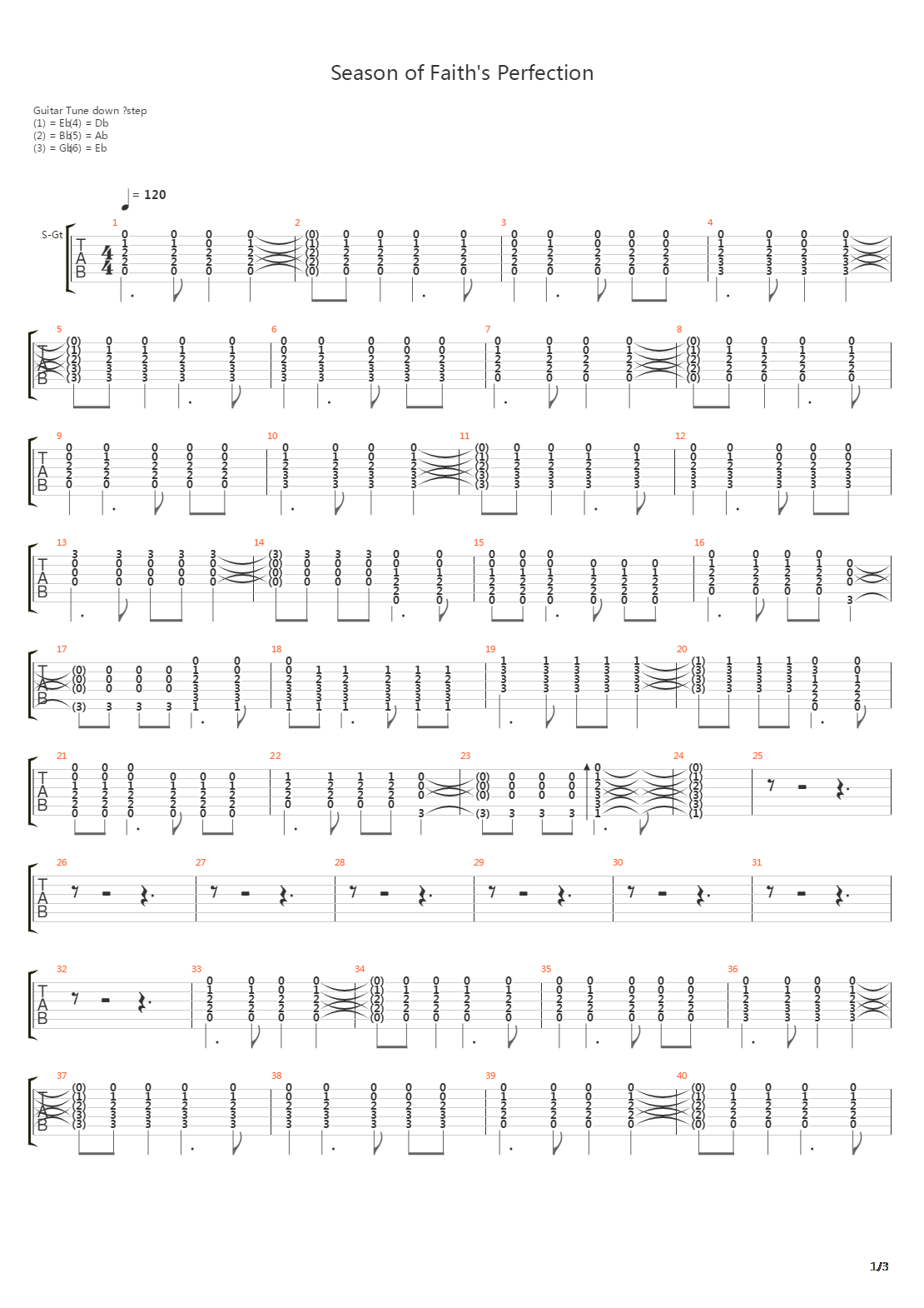 Seasons Of Faiths Perfection吉他谱