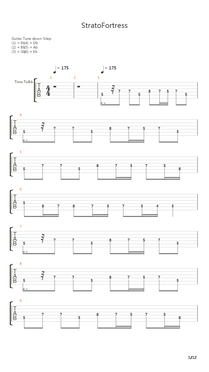 Stratofortress吉他谱