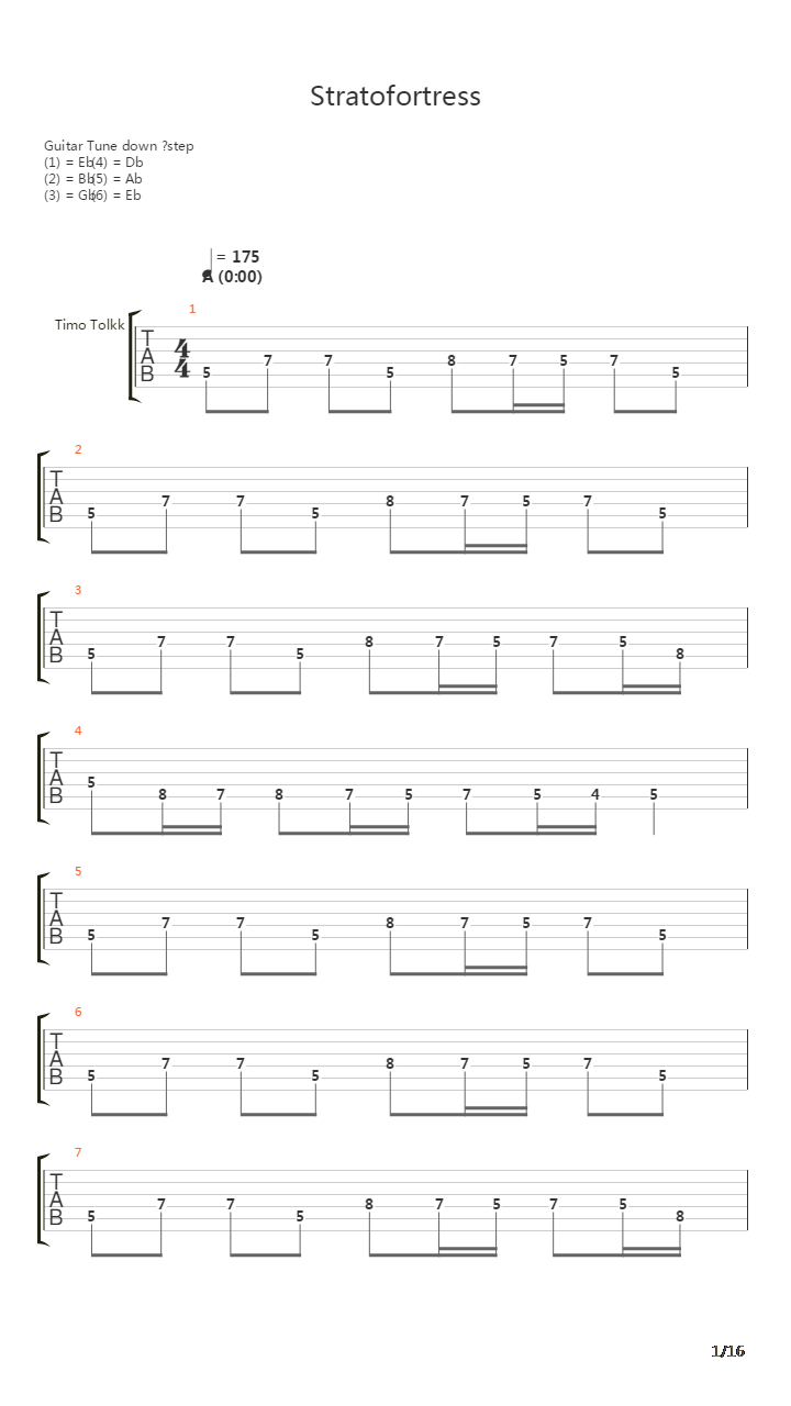 Stratofortress吉他谱