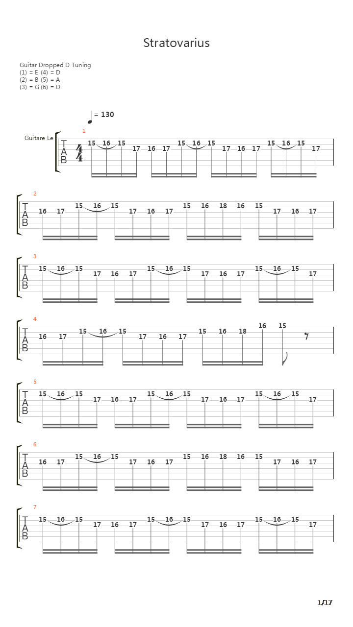 Stratovarius吉他谱
