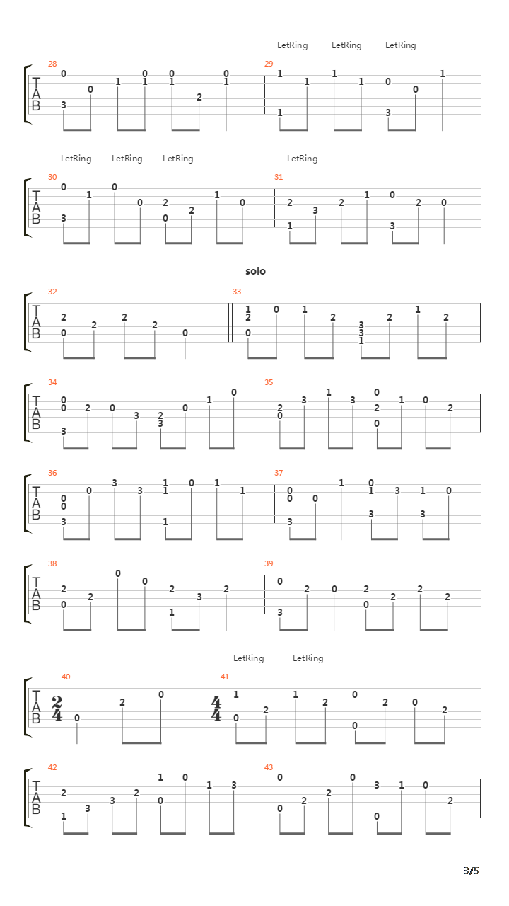 When Mountains Fall吉他谱