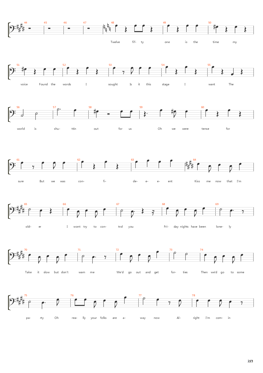 12 51吉他谱