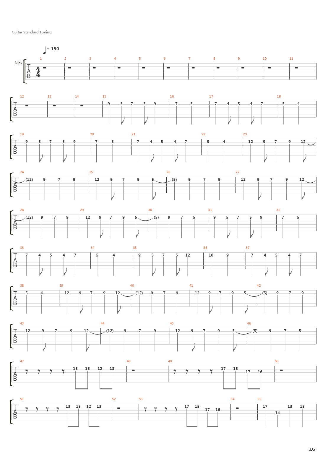 12 51吉他谱