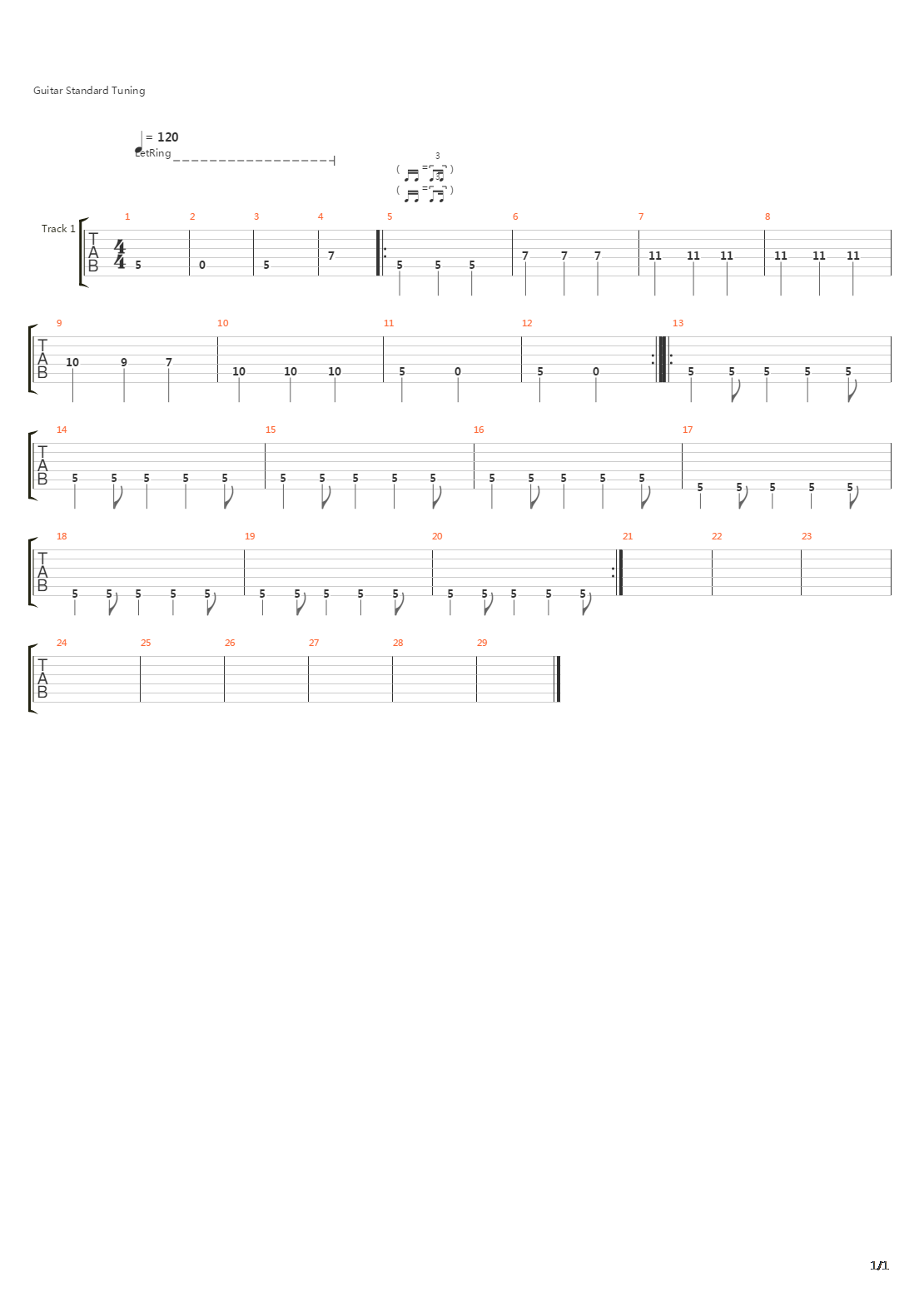 15 Minutes吉他谱