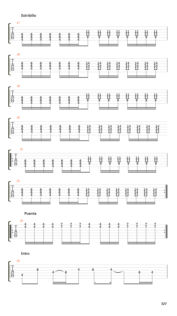 50 50吉他谱