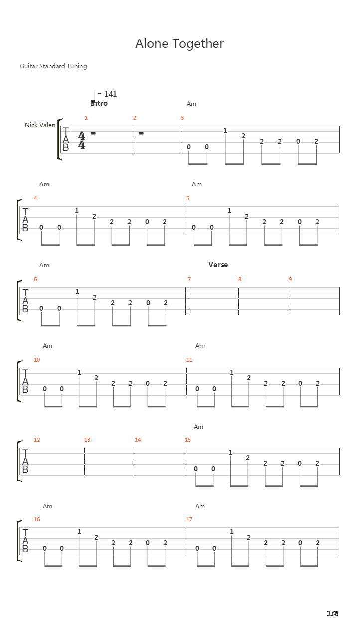Alone Together吉他谱