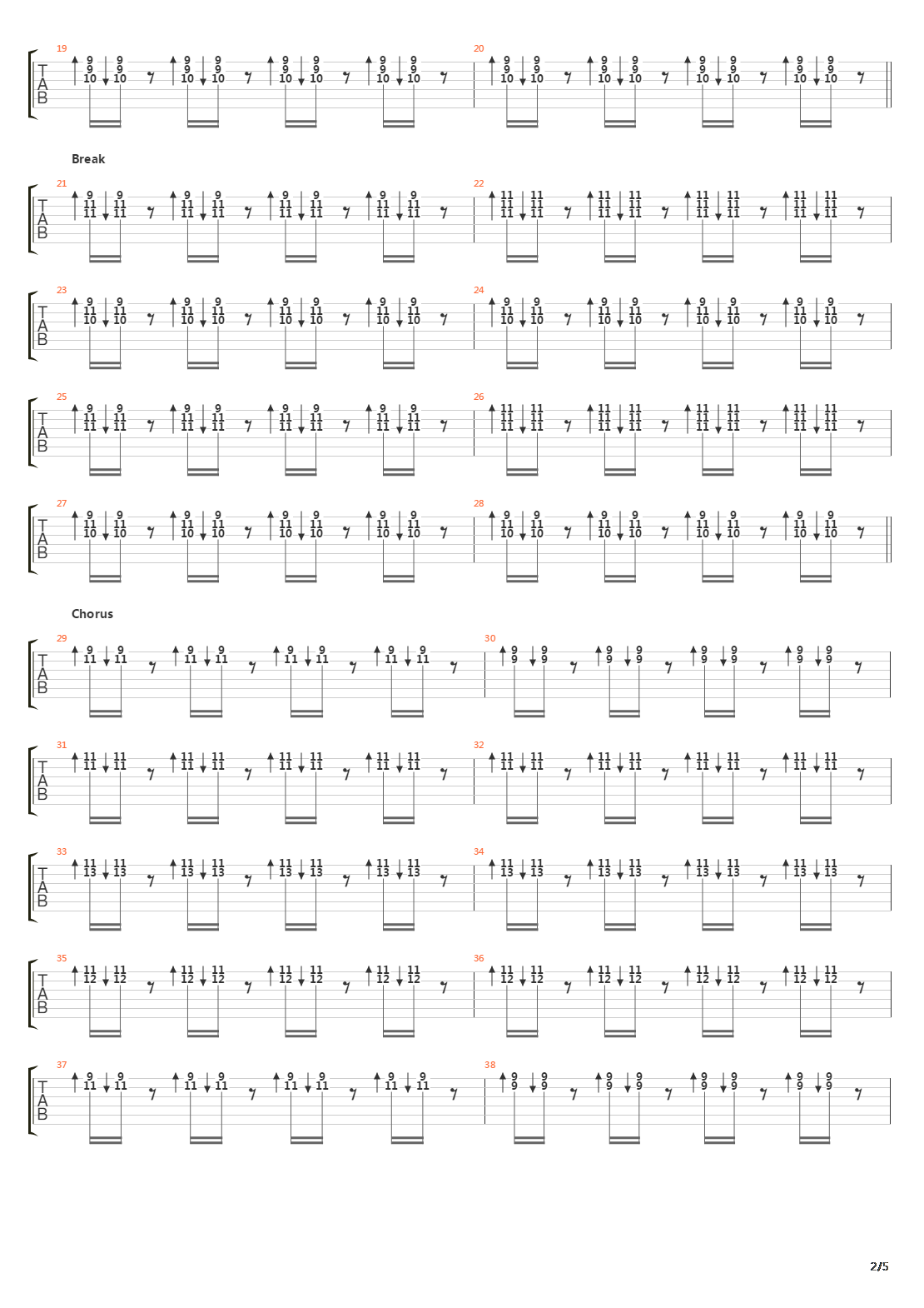 Automatic Stop吉他谱