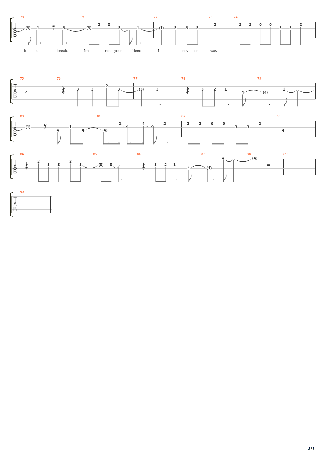 Automatic Stop吉他谱