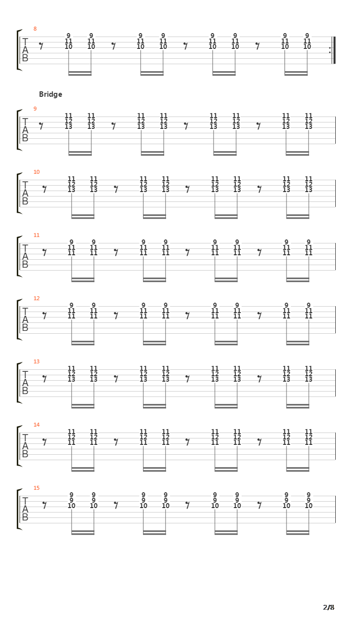 Automatic Stop吉他谱