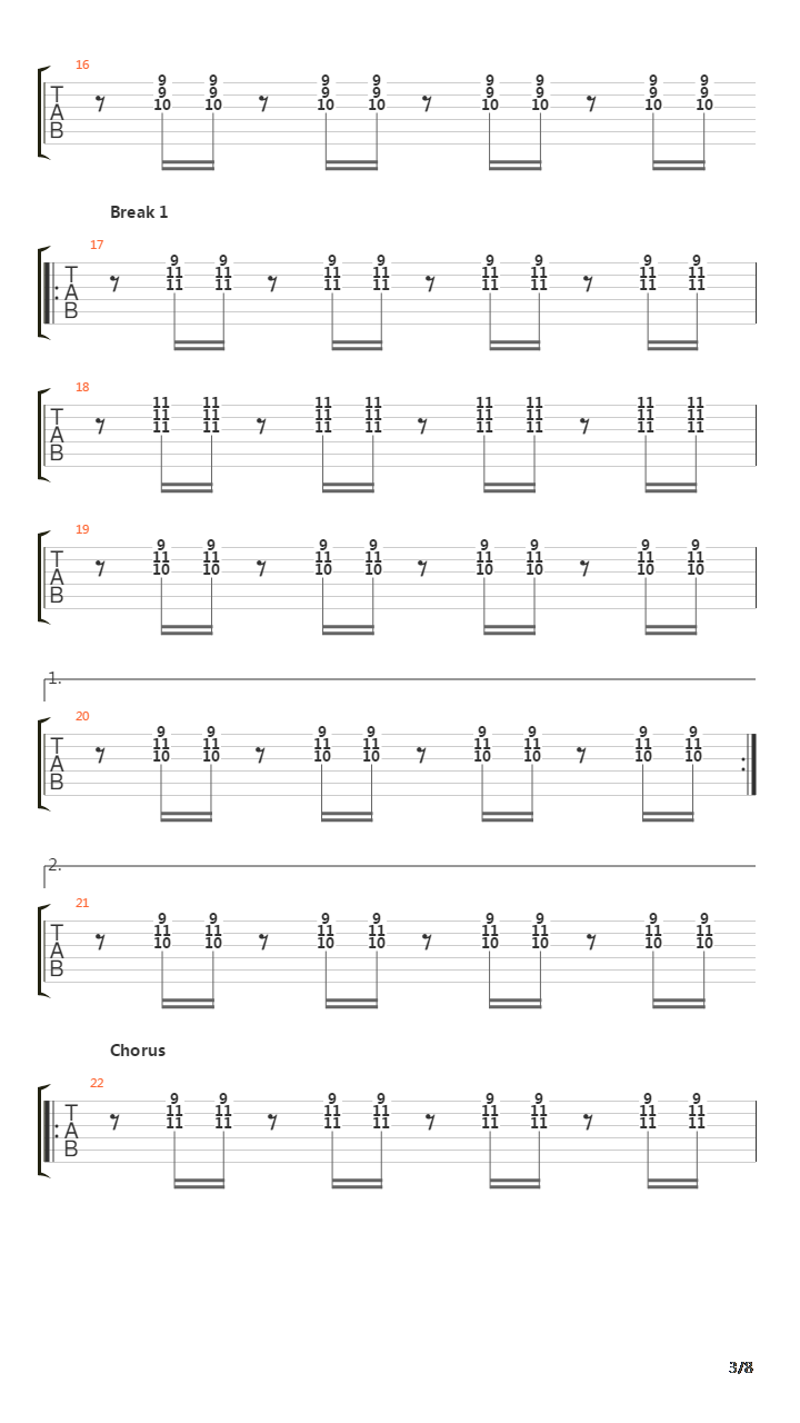 Automatic Stop吉他谱