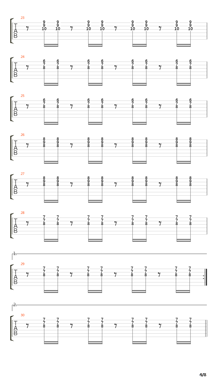 Automatic Stop吉他谱