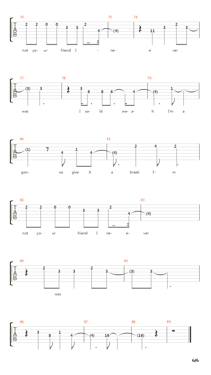 Automatic Stop吉他谱