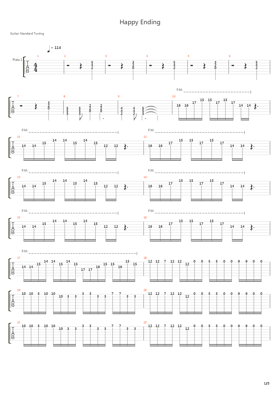 Happy Ending吉他谱