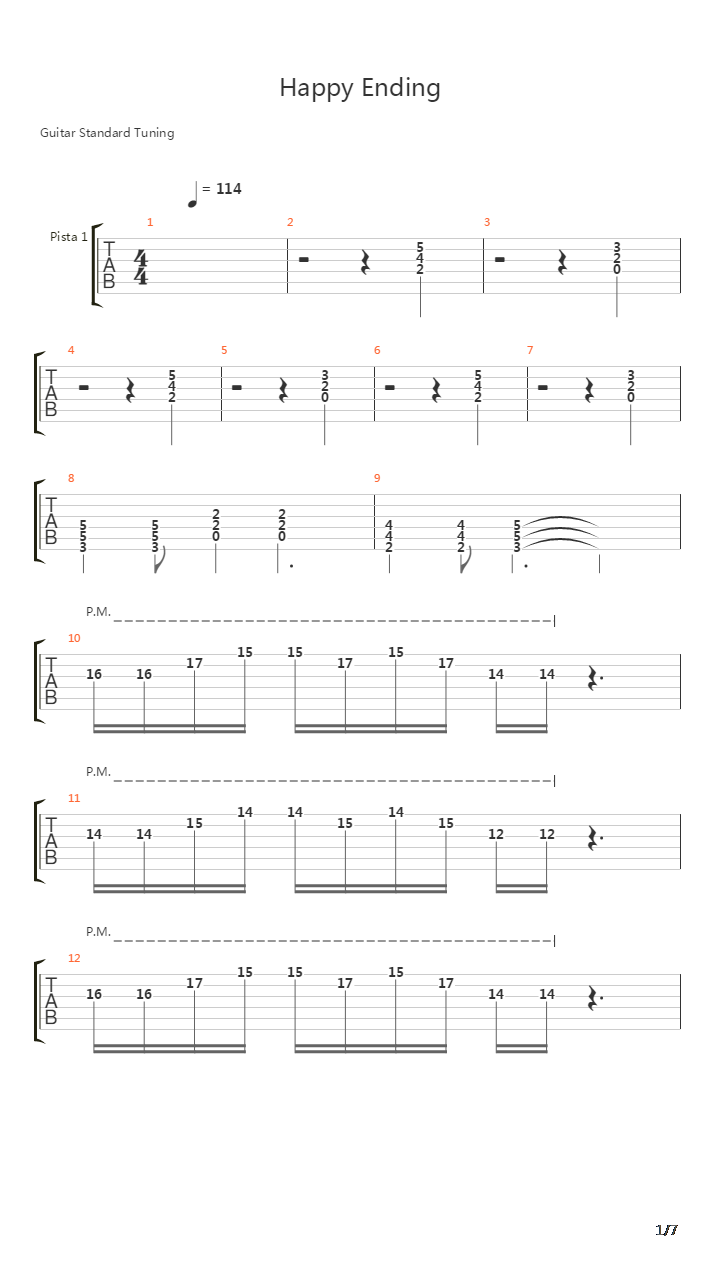 Happy Ending吉他谱