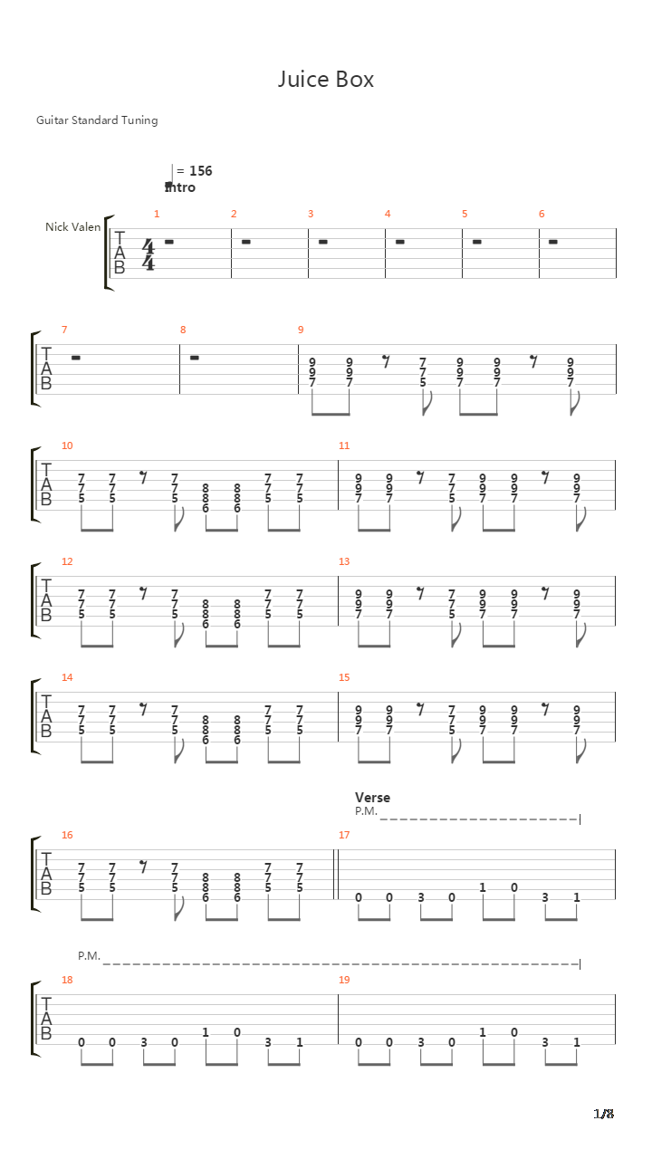 Juicebox吉他谱