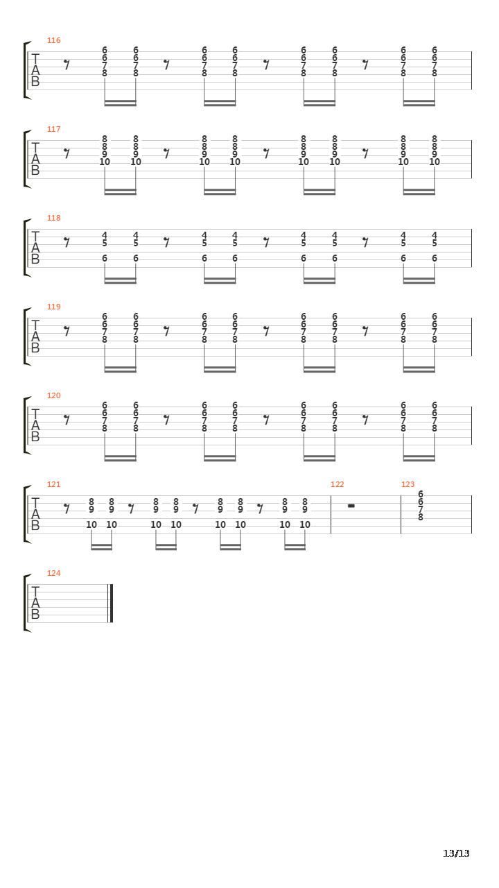 On The Other Side吉他谱