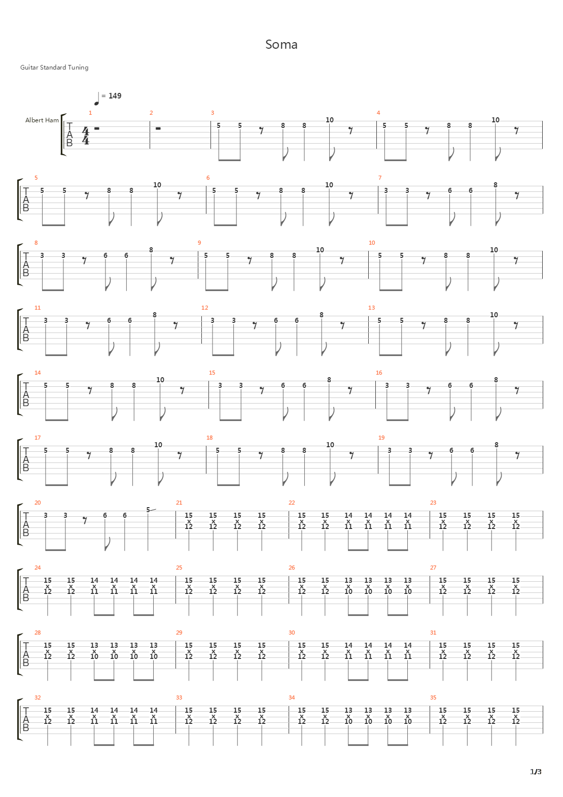 Soma吉他谱
