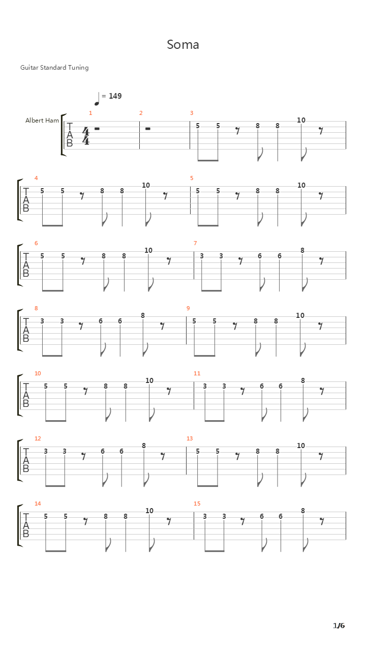Soma吉他谱