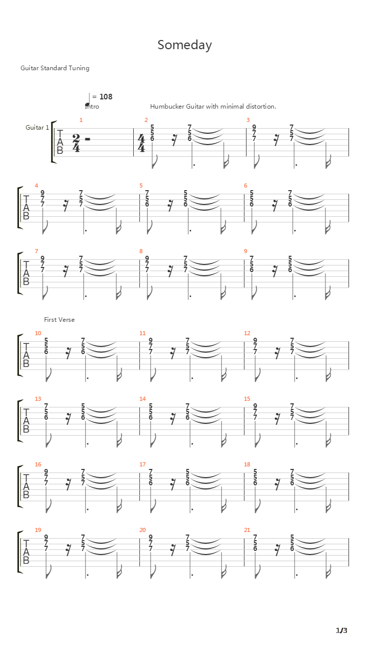 Someday吉他谱