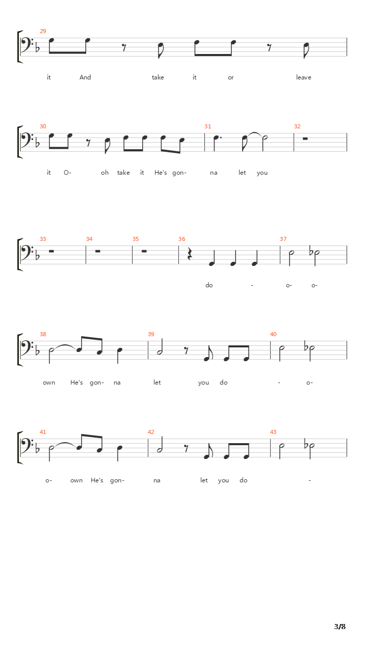 Take It Or Leave It吉他谱